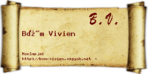Böm Vivien névjegykártya